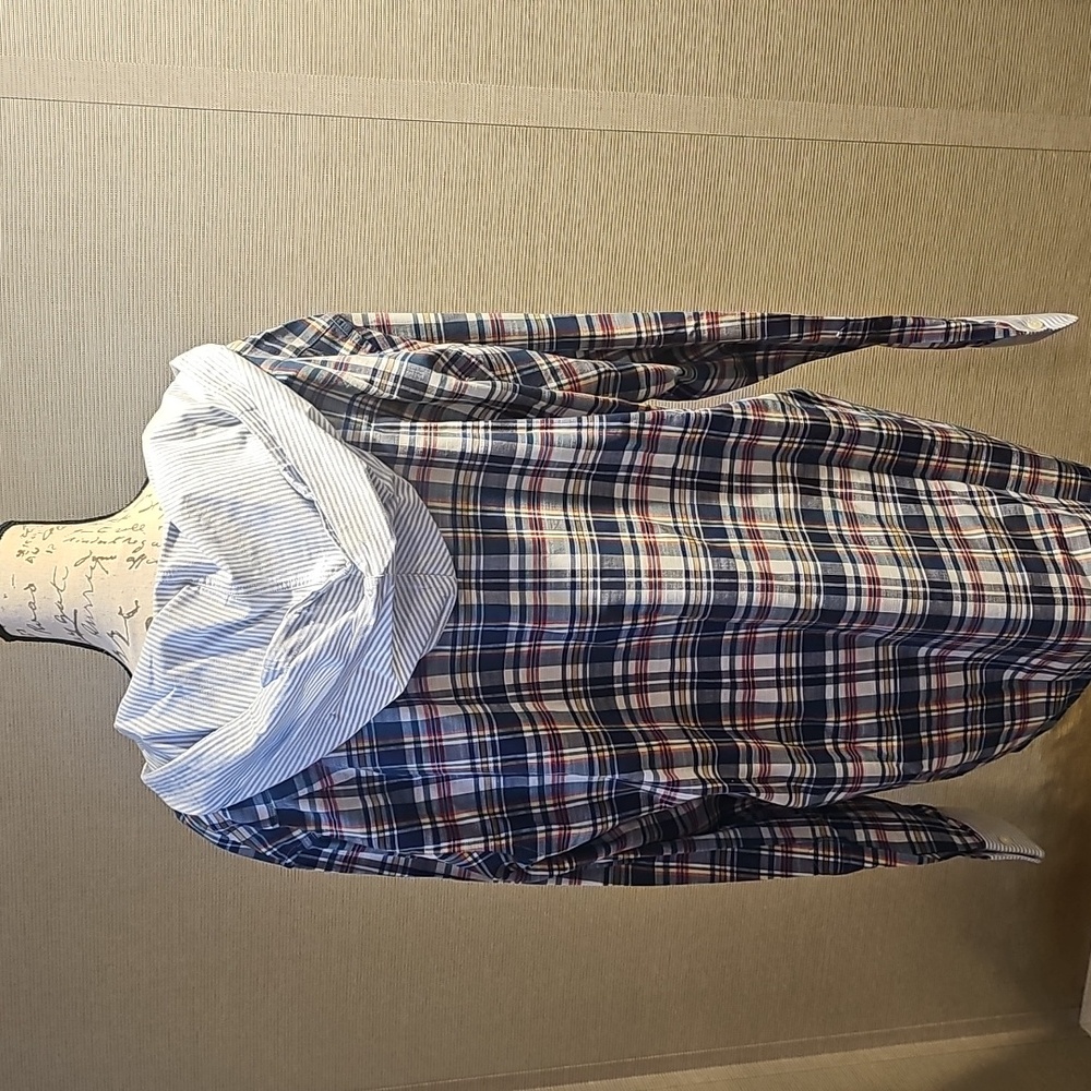 NEW BROOKS BROTHERS  Blue and Red Plaid Shirt Size XL - Picture 4 of 10